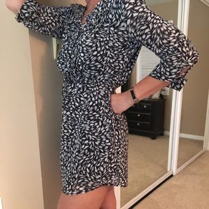 Mini dress with drawstring